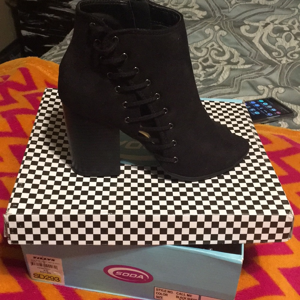 Open toe booties